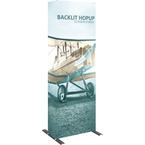 Hopup 2.5ft Backlit Straight Tension Fabric Display Kit