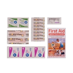 Basic First Aid Kit In A 6" X 5" Thermal Printed Resealable