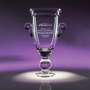 World Class Cup Award with Etched Globe Stem