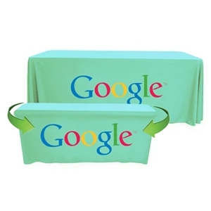 Convertible Throw PolyPoplin™ Table Cover (Full Color Logo)