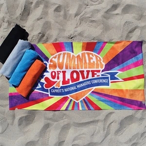 Heavyweight Subli-Plush Velour Beach Towel