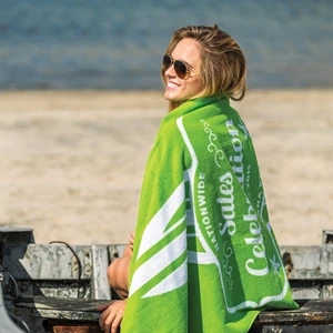 Custom Jacquard Terry Velour Beach Towels