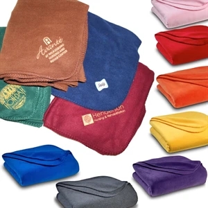 Custom Logo Polar Fleece Throw Blanket