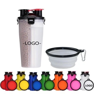 Pet Water&Food Bowl Cups With Collapsible Dog Bowl