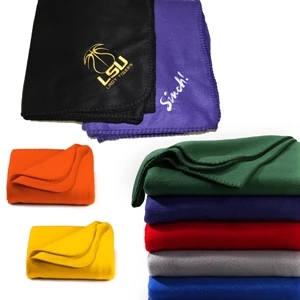 Custom Logo Value Fleece Throw Blanket