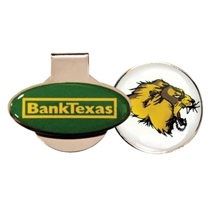 Custom Logo Vibraprint® Golf Hat Clip w/ Ball Marker