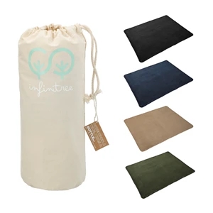 100% Recycled PET Fleece Blanket with RPET Pouch