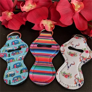 Custom Logo Lip Balm Holder Keychain