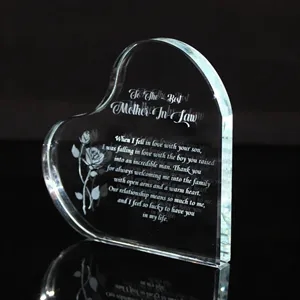 Engraved Crystal Heart Keepsake