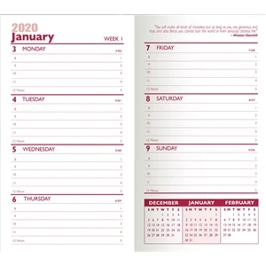 Executive Vinyl Weekly Planner Without Map