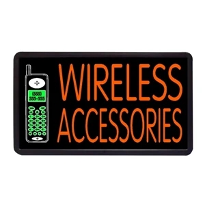 13" x 24" Simulated Neon Sign - Phones/Electronics