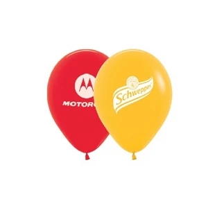 Latex Helium Balloon 1 Side 1 Color - Crystal