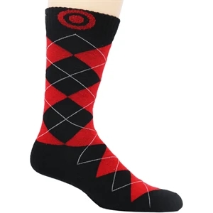 Custom Woven Pima Cotton Crew Dress Socks