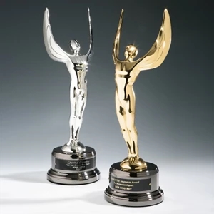 Winged Achievement Award on Black Nickel