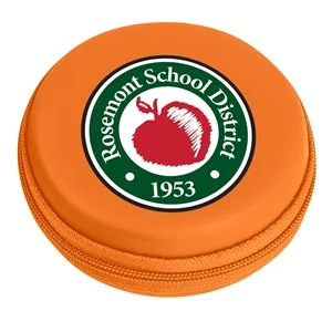 Round Zippered Electronics Travel Case