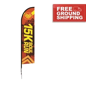 14' Feather Flag Single-Sided w/Spike Base & Bag (OC)