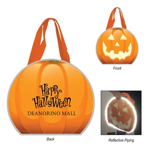 Reflective Halloween Pumpkin Tote Bag