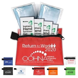 First-Aid Kit with 6 Components in Zipper Polyester Pouch