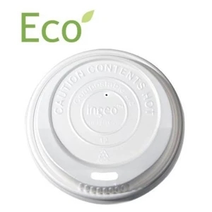 8 oz. Eco-Friendly White Lid for PLA Paper Hot Cups