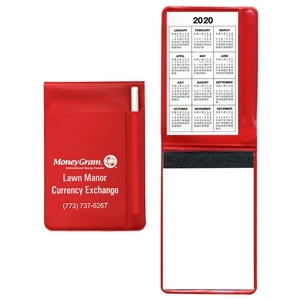 Standard Vinyl 100-Page Memo Book With White Pen