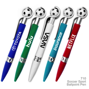 Custom Logo Popular Soccer Ball Sports Ballpoint Custom Pens
