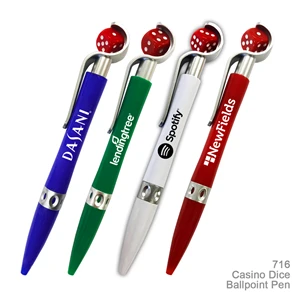 Popular Casino Dice Ballpoint Custom Pens