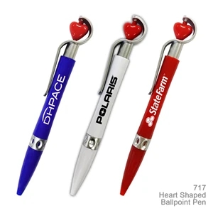 Custom Logo Popular Heart & Love Valentine Ballpoint Custom Pens