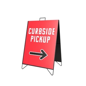 24" x 32" Metal A Frame Kit (2 Signs) - Curbside Right Arrow