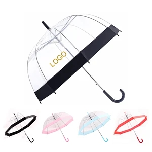 Custom Logo Eco Friendly 46" Arc  Auto Open Clear Bubble Umbrella