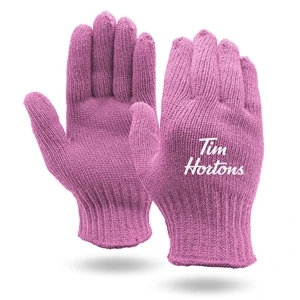 Pink Knit Gloves