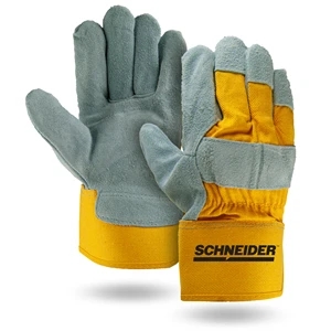 Yellow Leather Palm Gloves