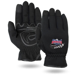 Black Slip On Touchscreen Mechanics Gloves