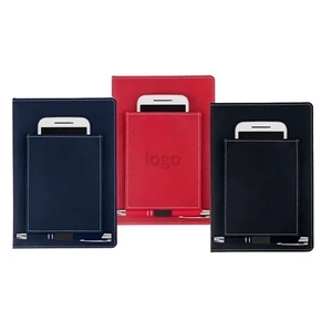 Notebook With Phone Pocket