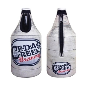 Premium Foam Full Color 64oz Growler Bottle Zipper Insulator