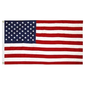 5' x 9.5' U.S. Cotton Flag w/ Heading & Grommets