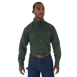 Wrangler Riggs Workwear Long Sleeve Twill Work Shirt