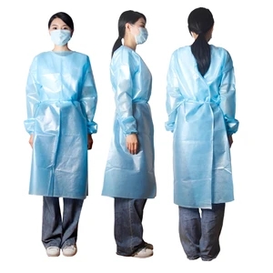 Disposable Protective Isolation Gown with Elastic Cuff