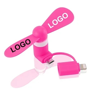2-in-1 USB Powered Flexible Mini Cell Phone Fan