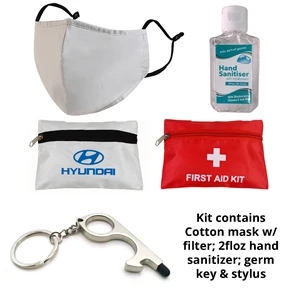 Back to Work Kit - 4 Layer Reusable Mask, Sanitizer, Stylus