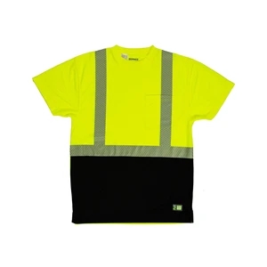 Berne Unisex Hi-Vis Class 2 Color Blocked Pocket T-Shirt