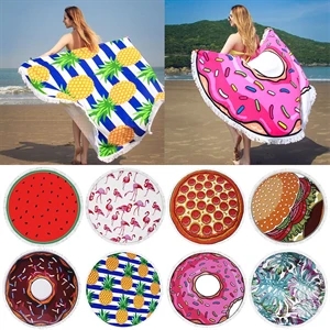 Round Fringe Microfiber Beach