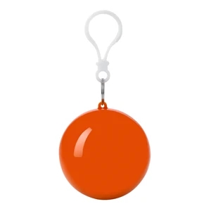 Rain poncho ball key chain