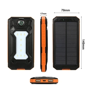 20000mAh Compass LED Solar Power Bank