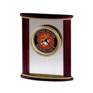 Victor - Wood And Glass Alarm Clock With Satin Rosewood Finished Sides And Custom Dial