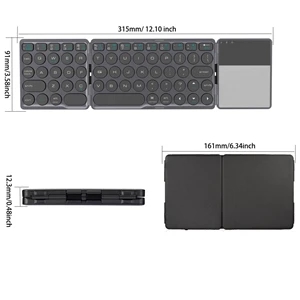 Foldable Wireless Keyboard with Touchpad