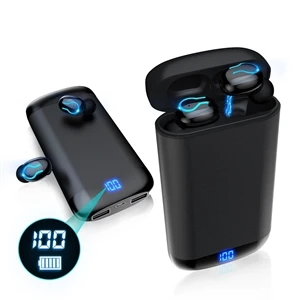 Power Bank with Wireless Earbuds