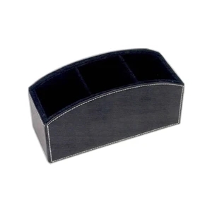 Black Leather Desktop Caddy