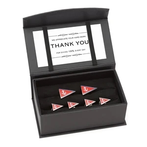 Custom Enamel Cufflinks and Tuxedo Studs Gift Set