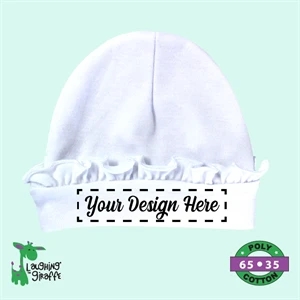 Baby Ruffle Beanie Hats White or Pink - Laughing Giraffe®