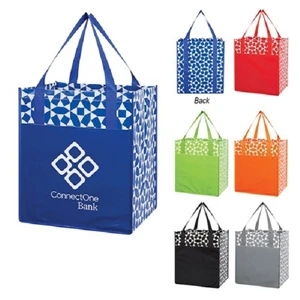 Non-Woven Geometric Shopping Tote Bag